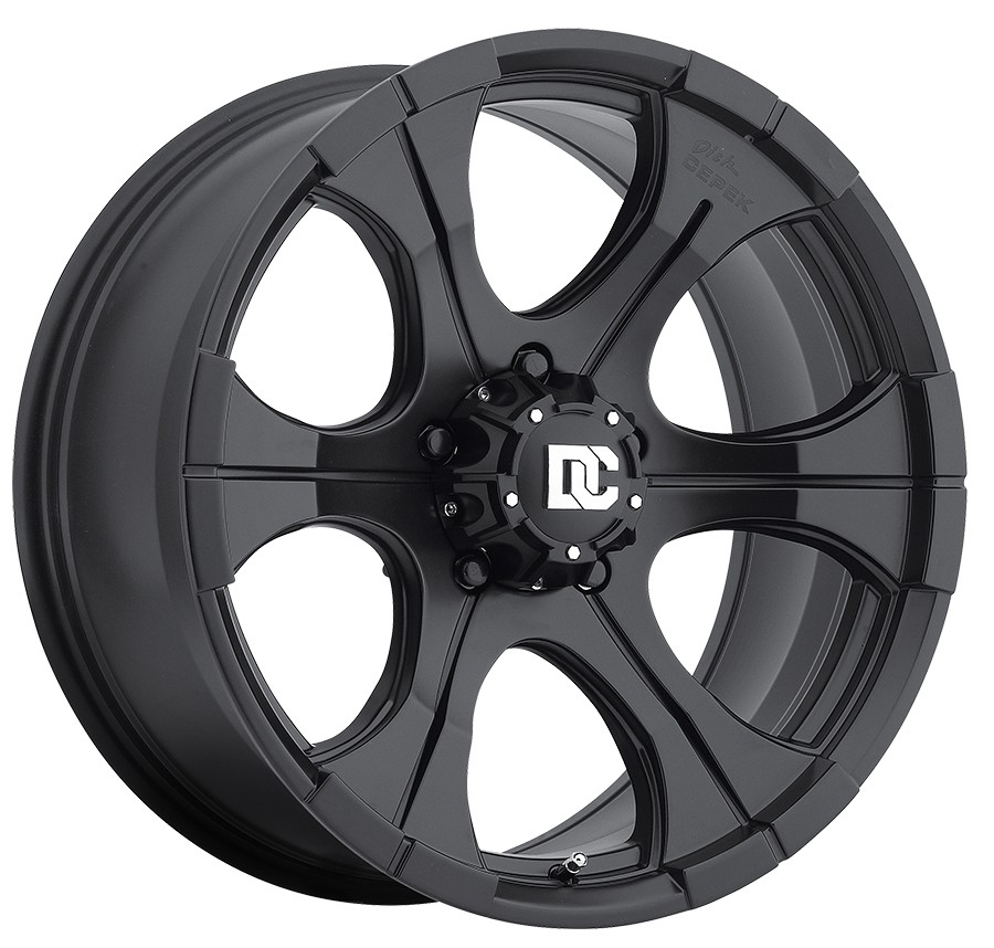 DC Blackout Light Truck Wheel 17X9 6X135 5.700 Back Space Matte Black  W/Lazer Logo Dick Cepek